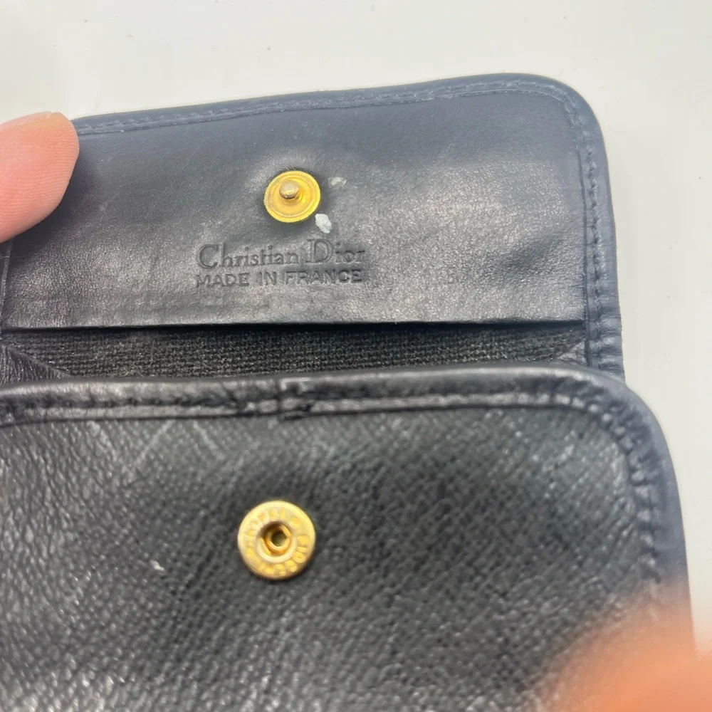 Dior Black Leather Card Holder
